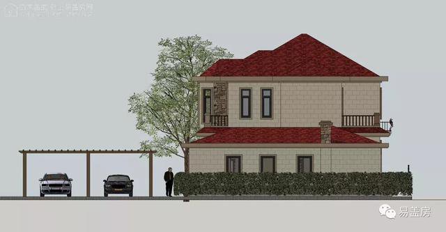 湖南帶配房的二層農(nóng)村自建房案例，簡歐風(fēng)格