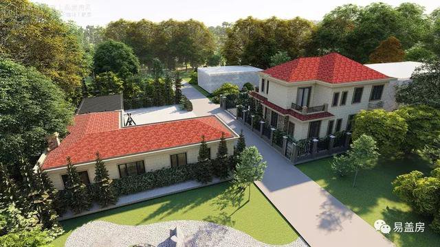 湖南帶配房的二層農(nóng)村自建房案例，簡歐風(fēng)格