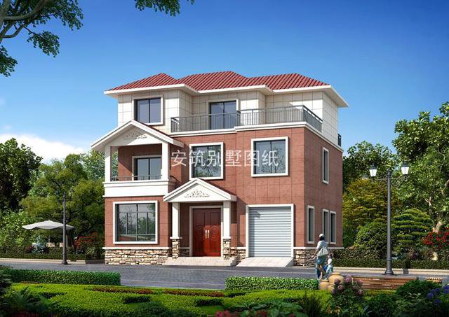 占地121平的三層農(nóng)村民房設(shè)計(jì)，秋天來了，建房抓緊了