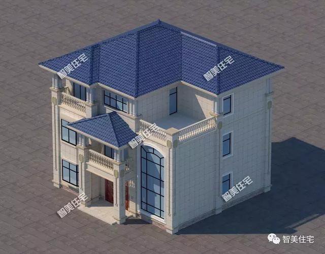 三層簡歐房子設計方案圖，不錯的民房設計，占地120平-130平方米