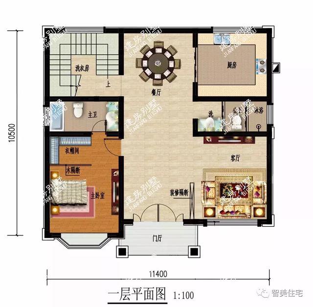 三層簡歐房子設計方案圖，不錯的民房設計，占地120平-130平方米