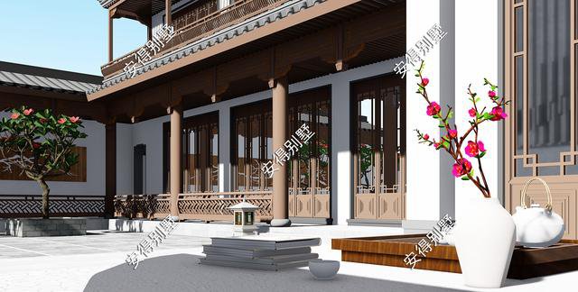 2款庭院式別墅設計方案及圖片，這樣建造漂亮的合院別墅