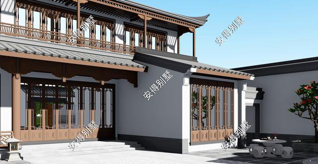 2款庭院式別墅設計方案及圖片，這樣建造漂亮的合院別墅