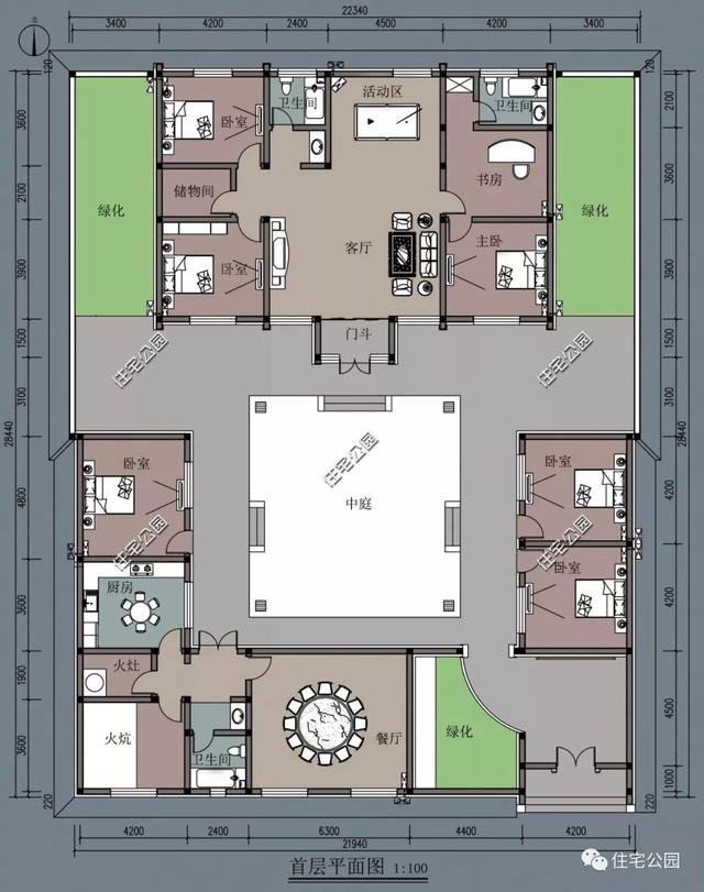 18套帶庭院的中式別墅民宅設計，自建房、民宿都可以用