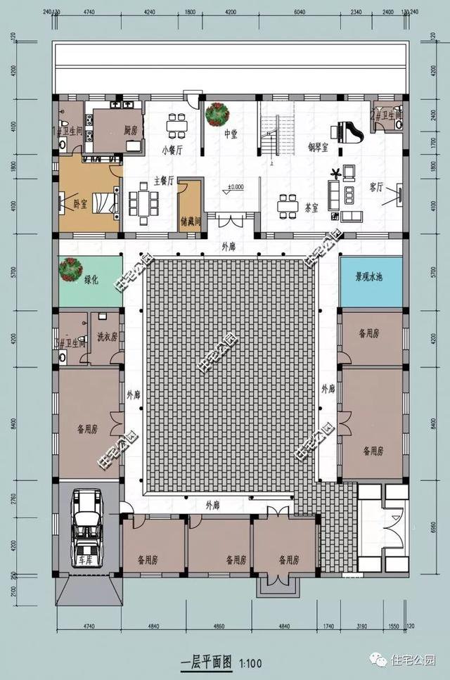 18套帶庭院的中式別墅民宅設計，自建房、民宿都可以用