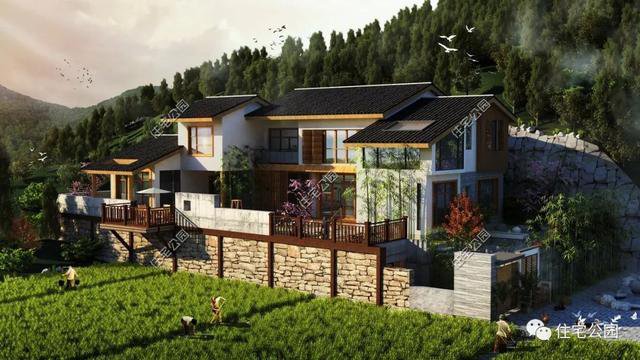 18套帶庭院的中式別墅民宅設計，自建房、民宿都可以用