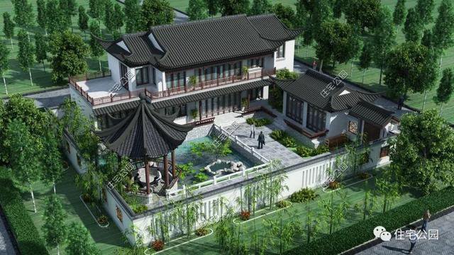 18套帶庭院的中式別墅民宅設計，自建房、民宿都可以用