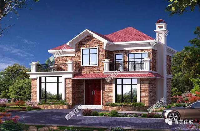 造價23萬-27美式兩層住宅設(shè)計圖，2款戶型隨你挑