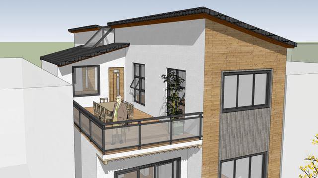 開間7.8米民房設計，一層還設計上了商鋪，商住兩用