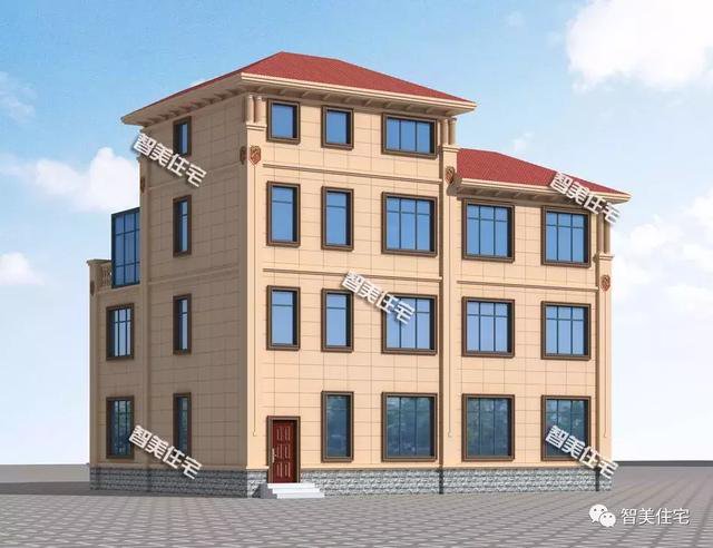 16×13.8米豪華三層半別墅豪宅戶型圖，還帶電梯