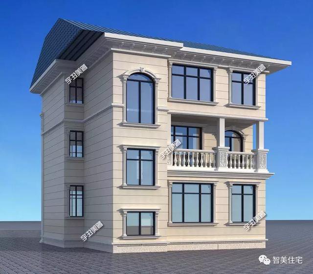 鄉村9.8×11.2米自建住宅方案戶型圖，配色適合農村