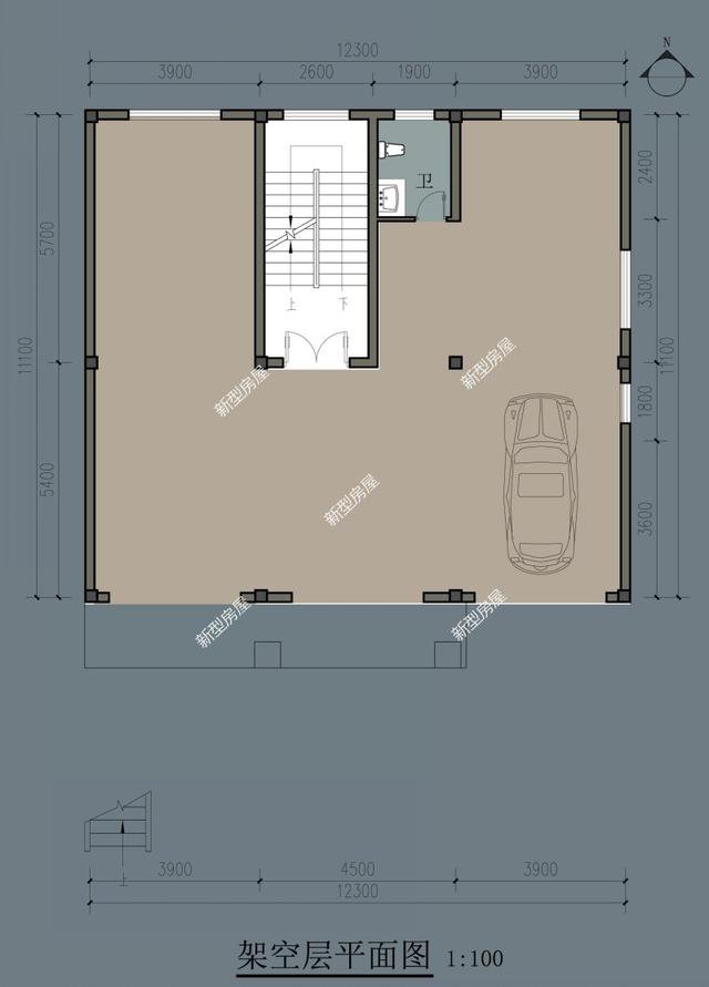 農村樓房首層做架空層如何？再也不怕下暴雨了