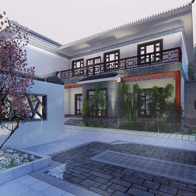 仿古中式二層住宅樓設計圖，中國傳統精髓，真是美爆了