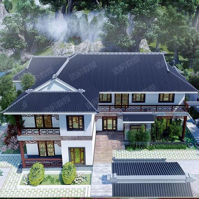 仿古中式二層住宅樓設計圖，中國傳統精髓，真是美爆了