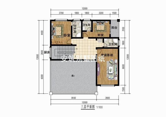 12×13帶露臺簡歐現代三層樓房設計，年輕人喜歡的風格