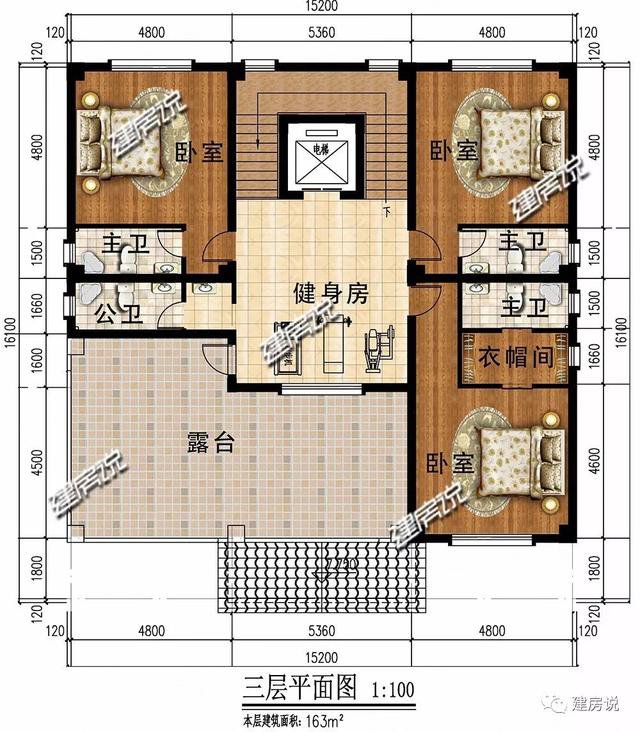 豪華歐式別墅三層民宅設(shè)計(jì)戶型圖，酒窖/ktv/電梯都有