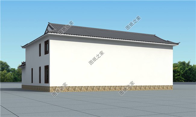 最新款的農村自建中式二層四合院別墅設計圖