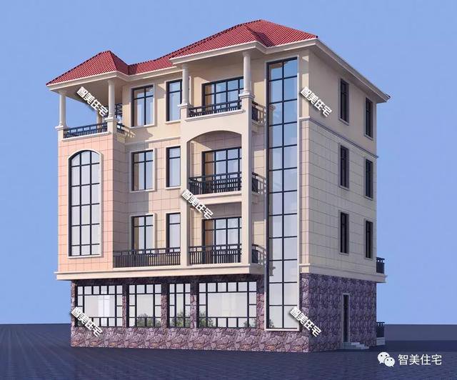 15.8×12.8米農村四層民房設計，外觀超大氣