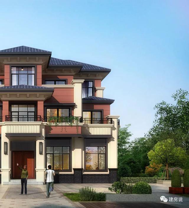 開間16米進深12歐式高端三層住宅戶型圖，看到的人都羨慕