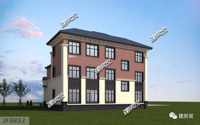 開間16米進深12歐式高端三層住宅戶型圖，看到的人都羨慕