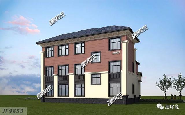 開間16米進深12歐式高端三層住宅戶型圖，看到的人都羨慕