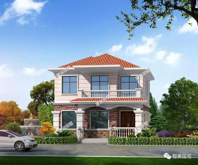 15萬主體的二層小面寬新農村住宅戶型圖，造價低還實用