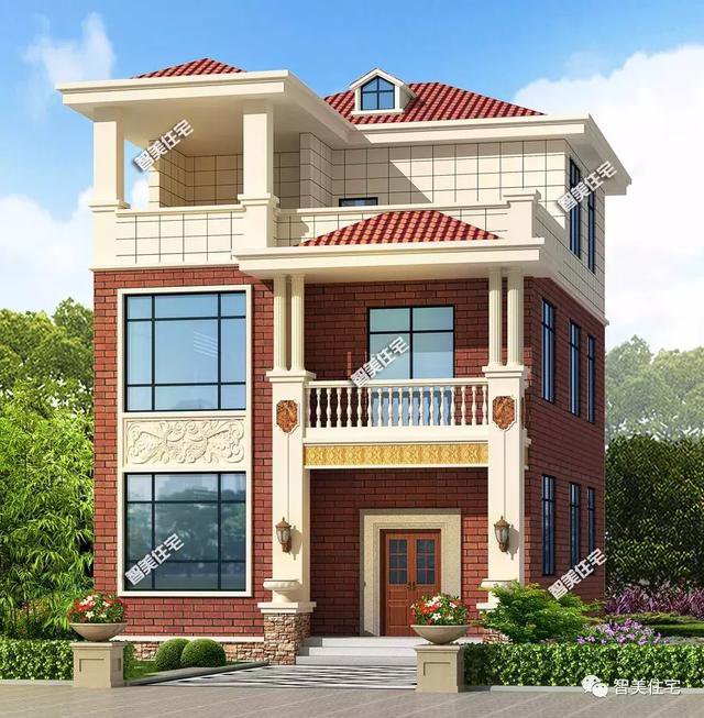 寬8-9米的三層小別墅戶型圖，面積小顏值卻不低