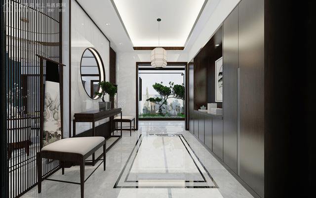 帶中式小院的農村住宅戶型圖，住進去肯定很愜意