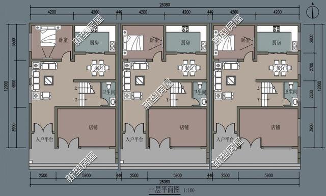 新農(nóng)村臨街自建房戶型，帶商鋪的別墅設(shè)計(jì)更實(shí)用