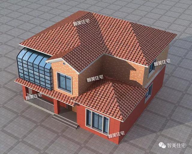 3棟外觀相似的美式別墅設(shè)計(jì)圖，外觀相似，戶型各不同