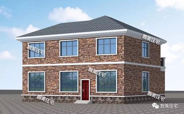 3棟外觀相似的美式別墅設(shè)計(jì)圖，外觀相似，戶型各不同