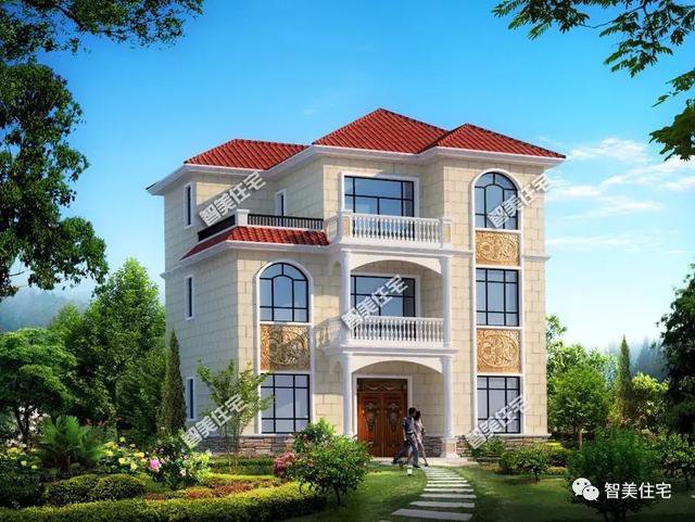 面寬12米的2棟農村民房戶型圖，第二套最受歡迎