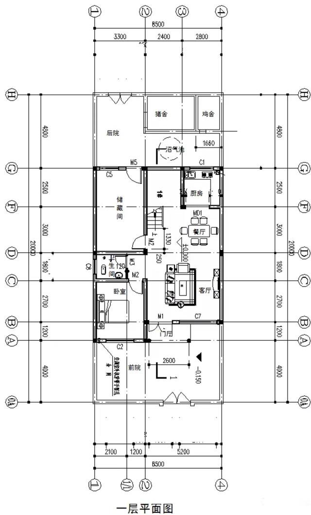 5個造價低的農村住宅戶型圖，占地百平左右