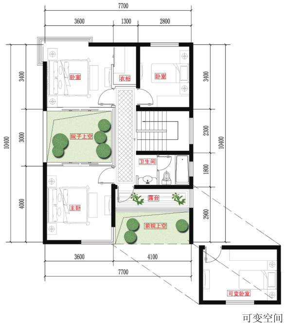 浙江地區科學實用的農村自建房戶型設計，帶小院子