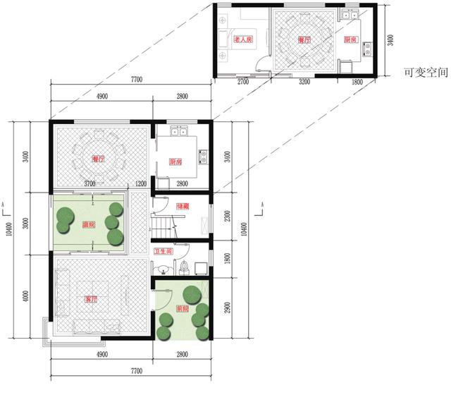 浙江地區科學實用的農村自建房戶型設計，帶小院子