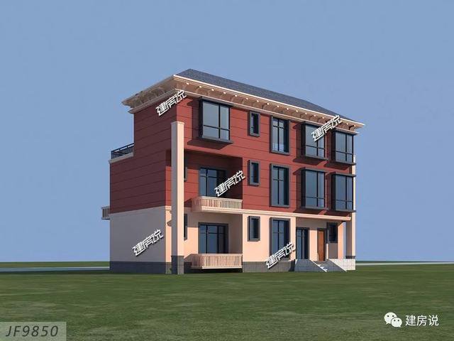 占地123平新中式農村房子設計方案圖，住在里面睡覺到能笑醒