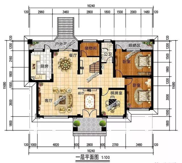占地123平新中式農村房子設計方案圖，住在里面睡覺到能笑醒