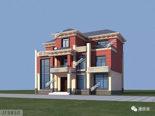 占地123平新中式農村房子設計方案圖，住在里面睡覺到能笑醒