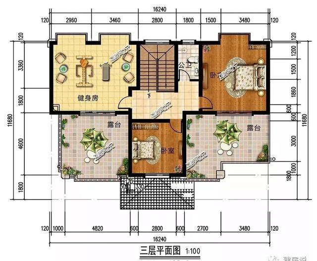 占地123平新中式農村房子設計方案圖，住在里面睡覺到能笑醒