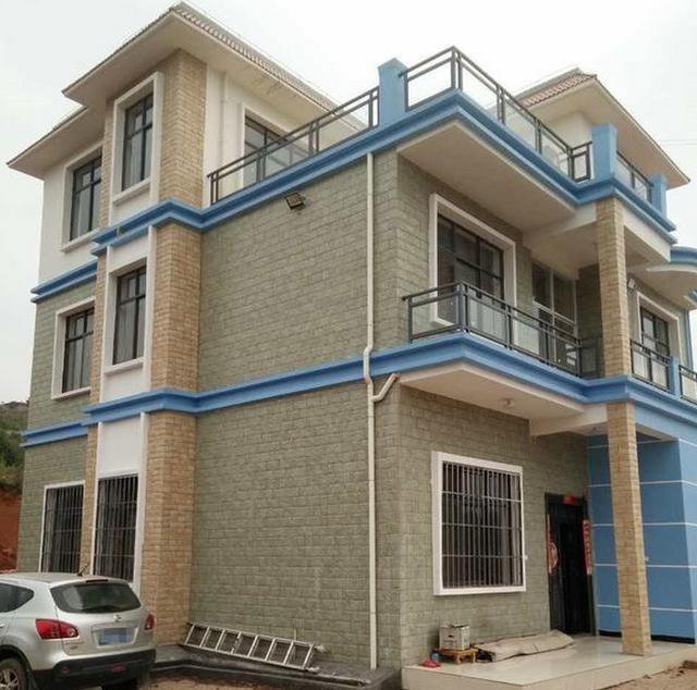 農村三層平屋頂樓房建造實拍，完工圖真漂亮，總共花了59萬