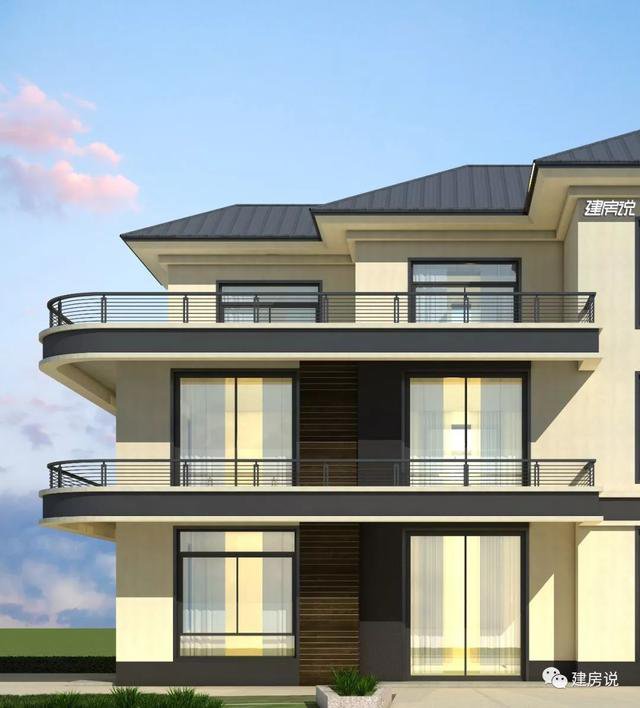 80后和90后喜歡的三層現代樓房戶型圖，城市房價高，回老家建一棟