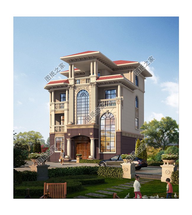 12X14米四層農村自建別墅設計圖，功能設計豐富齊全