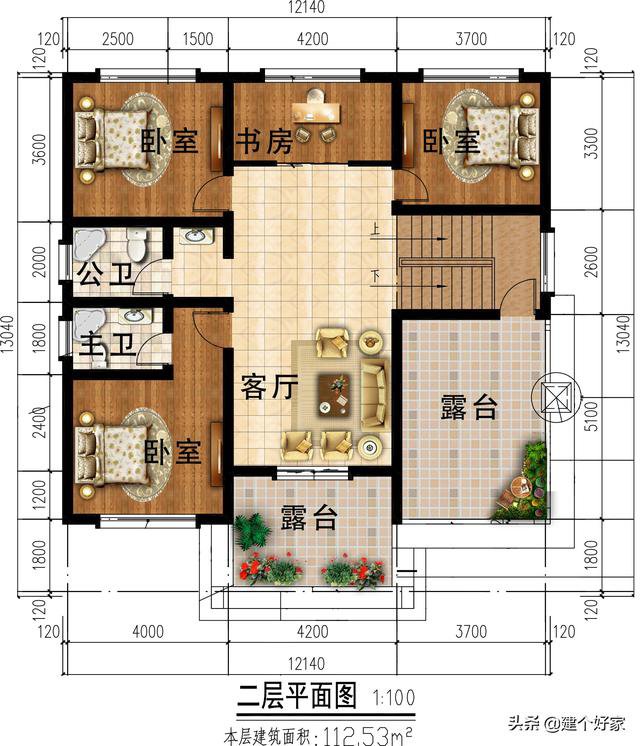 5款超美鄉墅外觀效果圖片，附帶平面戶型圖