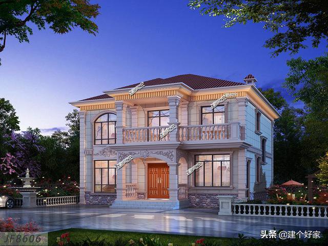 5款超美鄉墅外觀效果圖片，附帶平面戶型圖