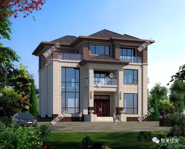 幾款新中式風(fēng)格的農(nóng)村住宅戶型圖，喜歡第一款的比較多