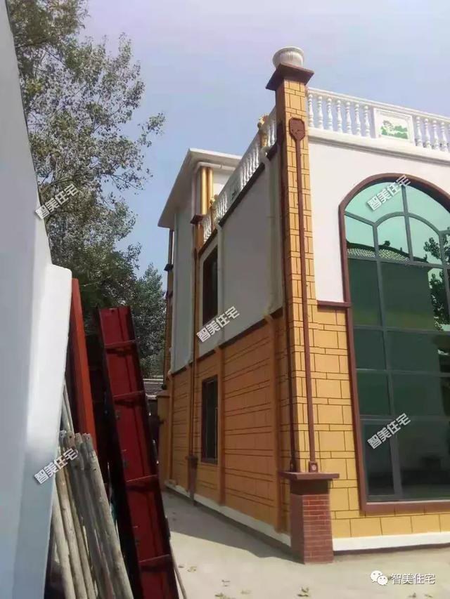 12.5×13米歐式民房戶型圖，附施工過程和完工圖片