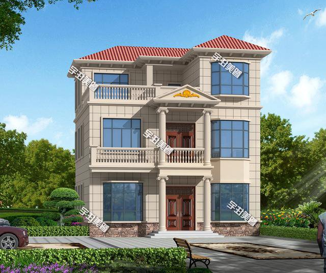 2棟簡易三層洋樓戶型圖，施工比較容易