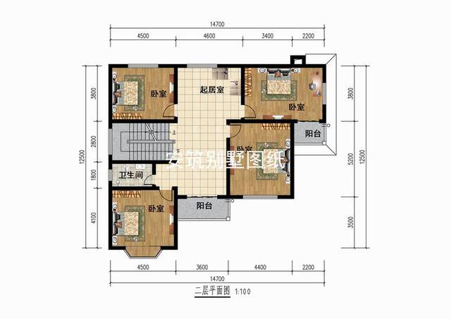 帶土灶房的農村二層住宅戶型圖，農村建很方便