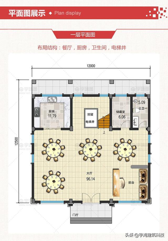 三款豪華大氣的農村住房戶型圖，三層、四層都有