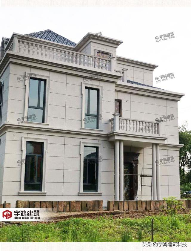 三款豪華大氣的農村住房戶型圖，三層、四層都有